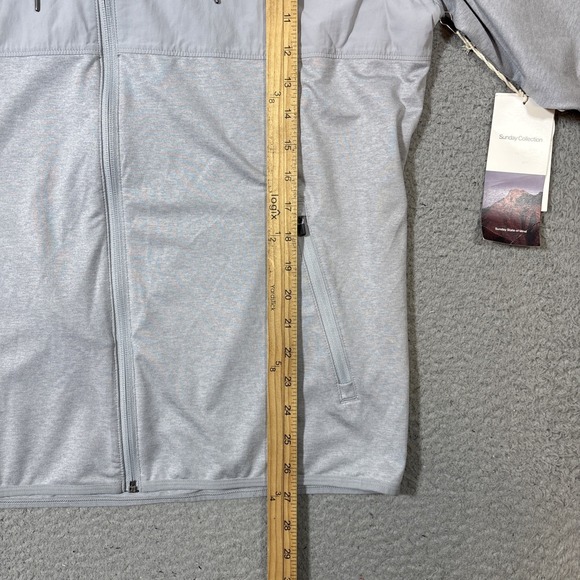 NWT Vuori Sunday Element Jacket Mens L Platinum Heather Full Zip Stretch Hooded - Picture 5 of 8